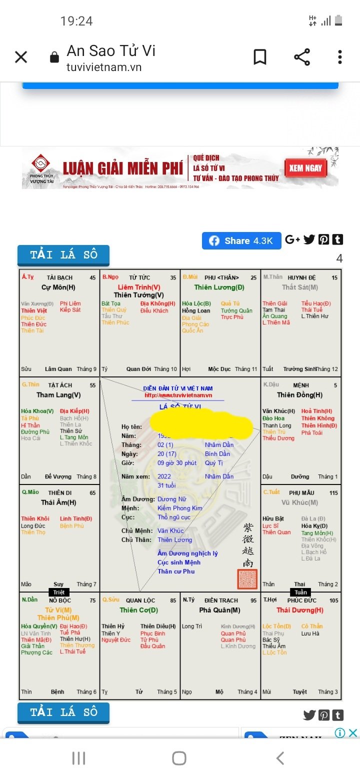 Đây là lá số của em ạ. Thảongoc ạ