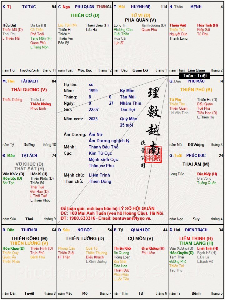 Hình ảnh lá số